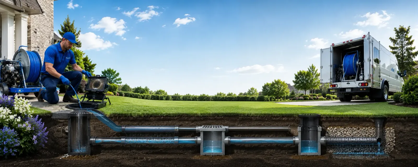Outdoor drain cleaning information for Hecker, IL